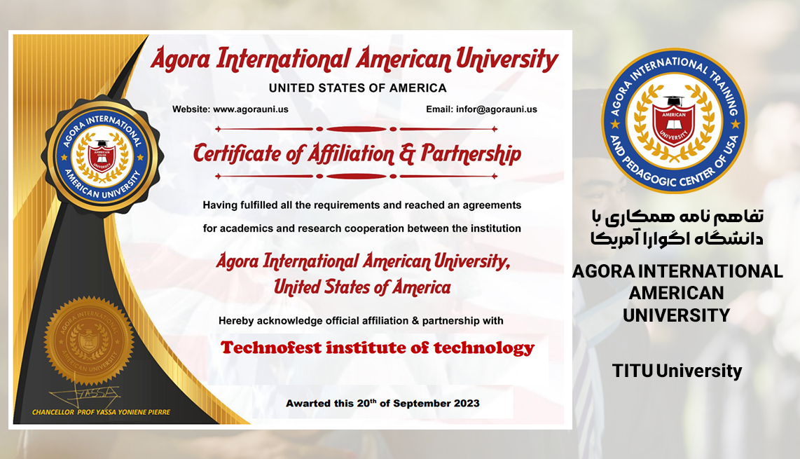 Memorandum of Understanding for Cooperation between TITU University and Agora International American University